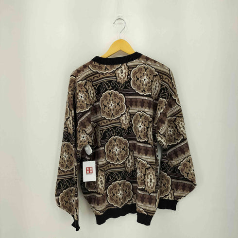 ツンドラ tundra 90s カナダ製 FOR BACHRACH 総柄 クルーネック ニット メンズ import:L